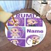 Custom Name KPop Demon Hunters Printed Round Rug Carpet Chair Rug Area Rug Entryway Doormats,for Office Chair Living Room Bedroom Kitchen Room.