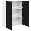 Hanging Cabinet with Storage Black Oak Effect 80 X 31 X 100 Cm
