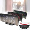Stylish Modern Led Electronic Alarm Clock With Large Curved Screen And Mirror Function