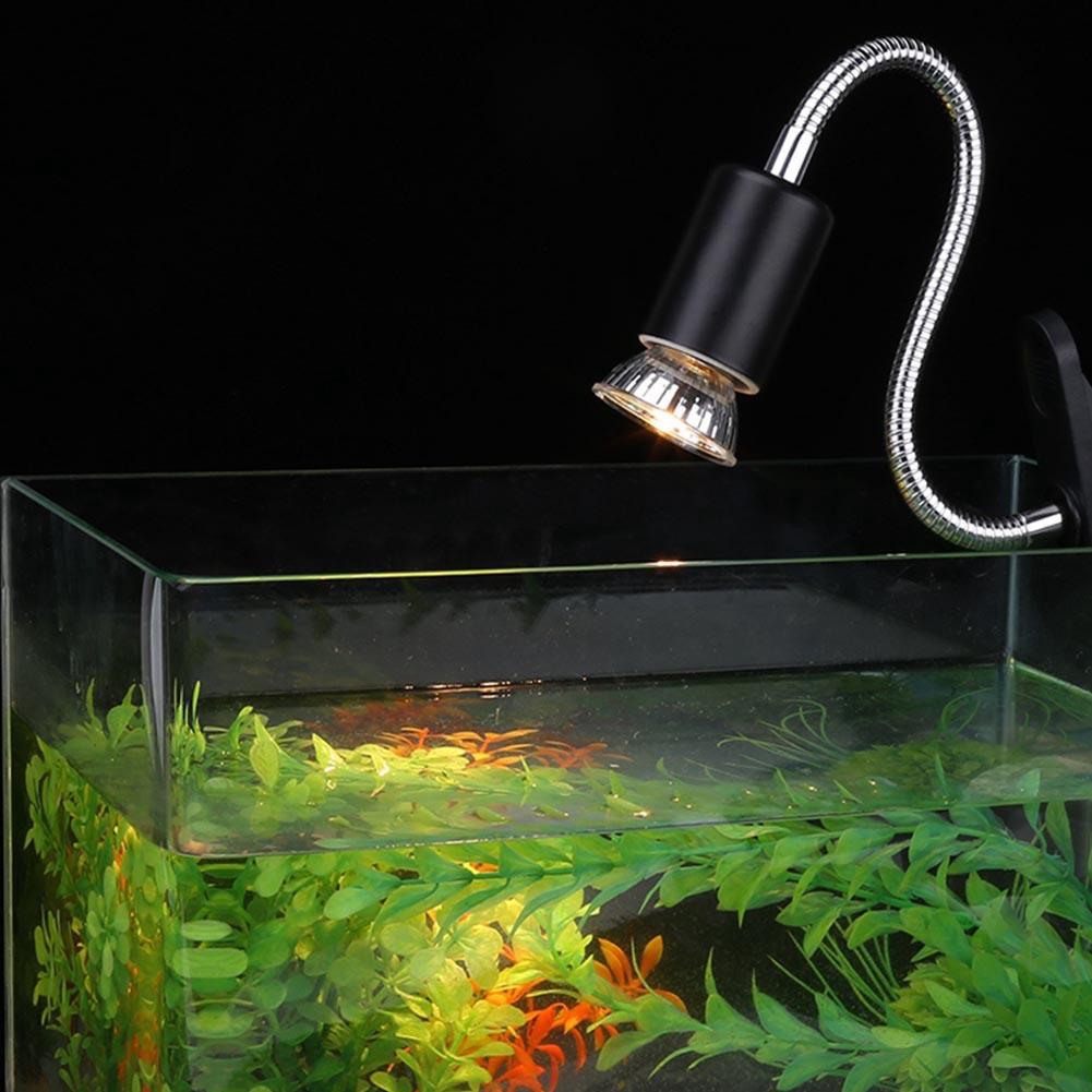 360 Degrees Rotating Adjustable Temperature Tortoise Lizard Fish Reptile Heat Lamps Base Clip Clamp