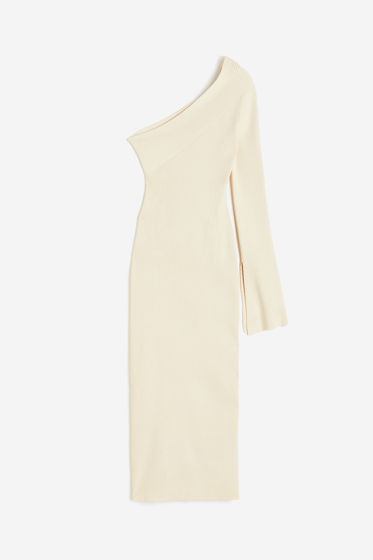 

Rib-knit one-shoulder dress