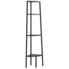 Corner Shelf with 4 Shelves Black 45.5 X 31.5 X 150 Cm