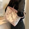 PU Aesthetic Print Handbag Bear Rabbit Print Commuting Bag Versatile Shoulder Bags  Party Vacation