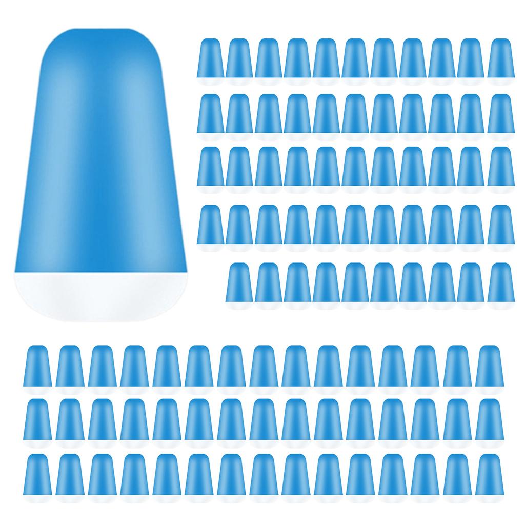 100Pcs Rubber Fishing Bobber Stoppers Oval Float Stopper Connector Space Beans Slide Fishing Line Accessories Tackles