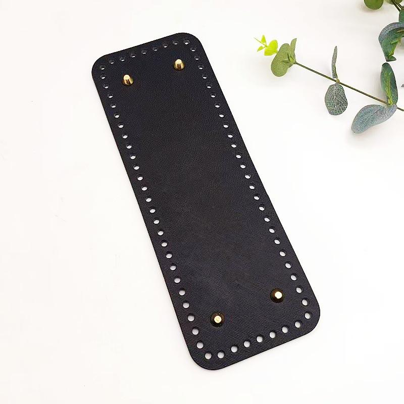 DIY Handcraft Bag PU Leather Bottom Pad 28*10cm Rectangular Handmade Base for Knitted Bag Making Accessories