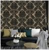Vinyl Damask Wallpaper Peel and Stick Wallpaper Black Floral Self Adhesive Wallpaper for Bedroom Livingroom Home Wall Decoration