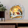 1pc Whimsical Mouse Story Wall Sticker - Waterproof & Removable, Animal-Themed Home Decor for Living Room & Bedroom