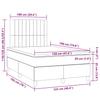 Box Spring Bed with Mattress & LED Dark Brown 120 x 190 cm Fabric