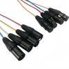 Professional 4-Channel Xlr Male-To-Female Audio Cable 4-Channel Shielded Audio Cable with Xlr Male To Xlr Female Connectors 4 Colors (White Blue