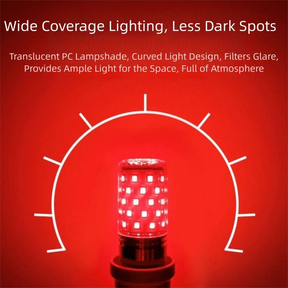 Bright PC Corn Lights Red Aluminum Lantern Light Bulb No Flicker Replace LED Bulbs Festival Lighting