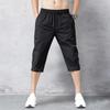 3/4 Länge Herren Shorts Schnelltrocknend Eis Seide Sommer Hosen Männer Strand Elastisch Große Größe Nylon Stretch Shorts