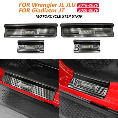Foot Pedals Welcome Protection For Jeep Gladiator JT Wrangler JLU JL 2018-2026 Car Door Sill Protection Panel Threshold Strips