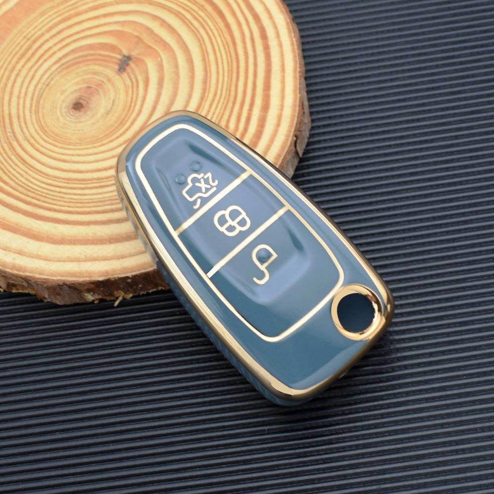 For Ford Ranger C-Max S-Max Focus Galaxy Mondeo Transit Tourneo Custom TPU Car Key Case Cover Auto Key Holder