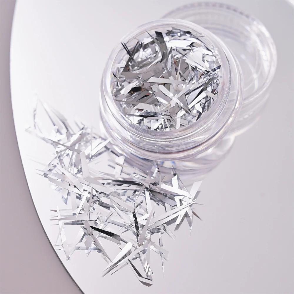 

1 Коробка Неправильної форми Голографічний Папір Битого Скла Аврора Нігтьова Фольга Наклейка Градієнт Лазерні Пластівці Наклейка DIY Аксесуари Манікюр Деко