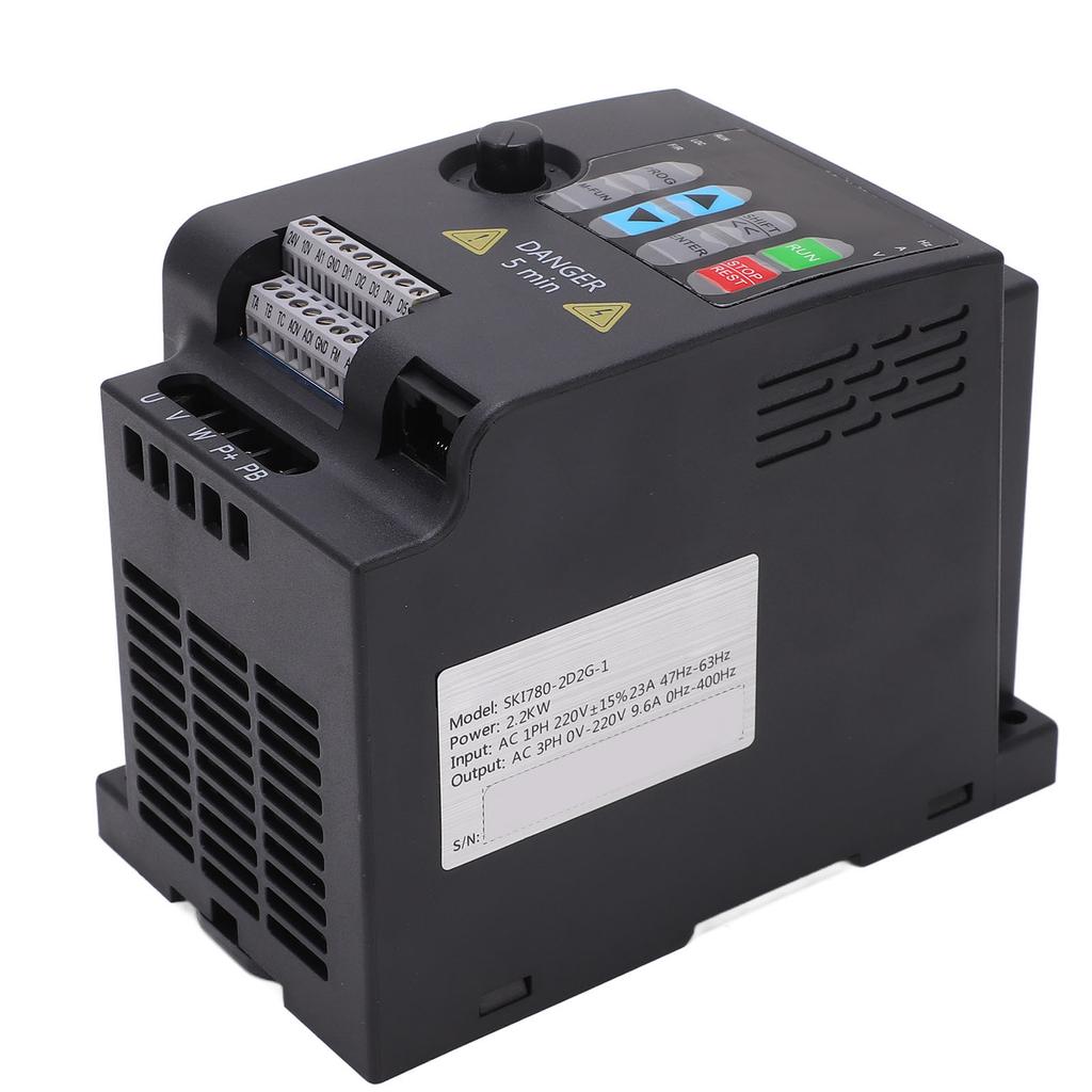 Variable Frequency Drive 2.2KW Single Phase To 3 Phase VFD Mini Frequency Inverter AC 220V Input AC