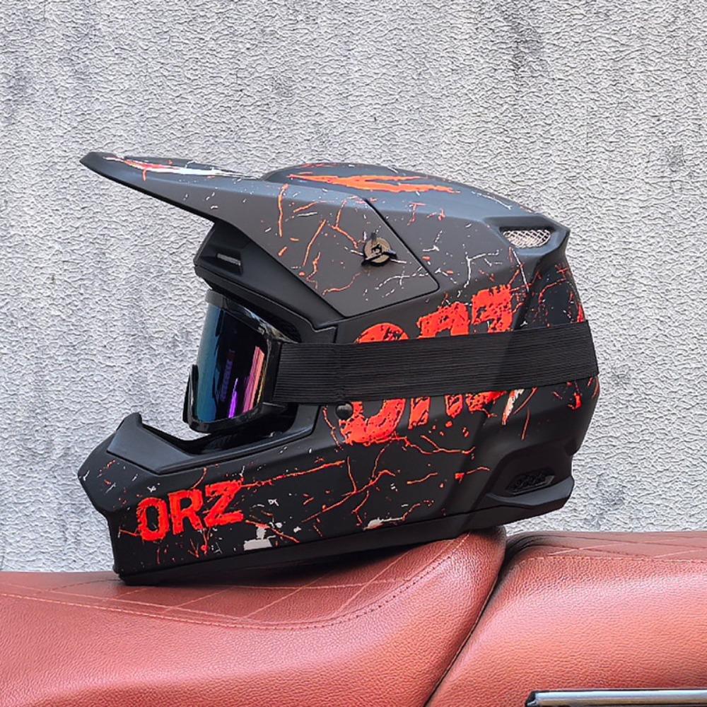 Red and Blue Downhill Helmets Off-road Full Helmets Mountain Bike Riding Safety Helmets Men's and Women's Cycling Forest Helmets