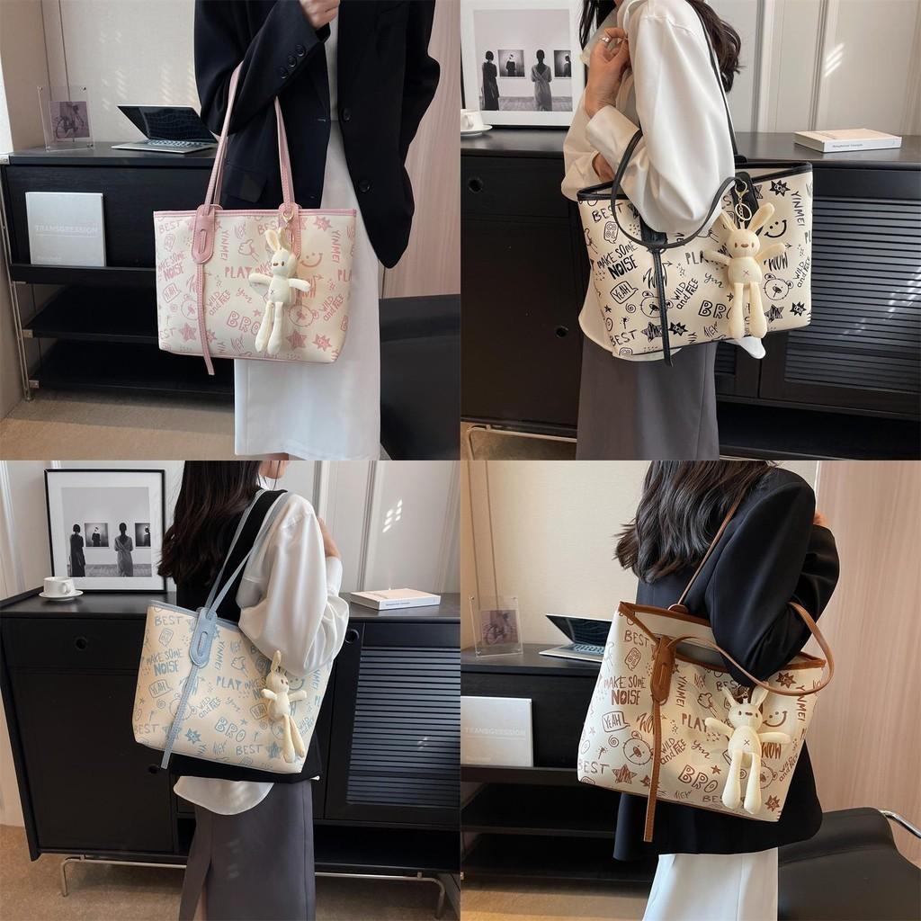 Fashionable Large Capacity Shoulder Bag For Women 2023 New Stylish Urban Minimalist Printed Tote Bag