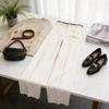 Pantaloni Larghi da Donna in Lana a Vita Alta Vestibilità Larga per Uso Casual Primaverile