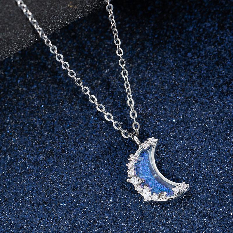 

Cute Trendy Star Moon Sugar Necklace New Moon Cloud Collarbone Chain Will Change Color Sugar Birthday Women s Gifts Jewelry