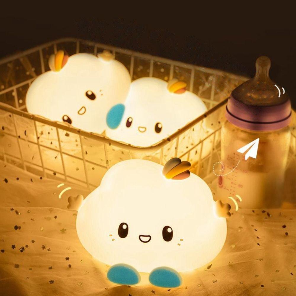 Lovely Cloud Shaped Night Light PVC Cute Table Lamp New Nursery Sleeping Lamp  Baby Child
