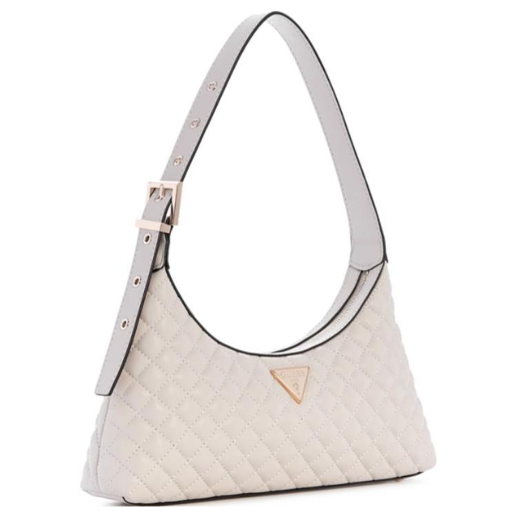 New GUESS Artificial Leather Shoulder Bag Medium Women's Pearl White EQG954117-STO