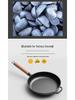 Non-Stick Cast Iron Flat-Bottom Wok - Gas Stove Compatible Pancake and Steak Frying Pan