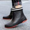 Fashion rain shoes men's trend short tube water shoes outer wear work shoes medium tube waterproof non-slip wear-resistant rain boots women