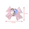 5Pcs Ribbon Resin Bow Parts Nail Charms Bow Rhinestone Jewelry Accessory For Diy Manicure Decora