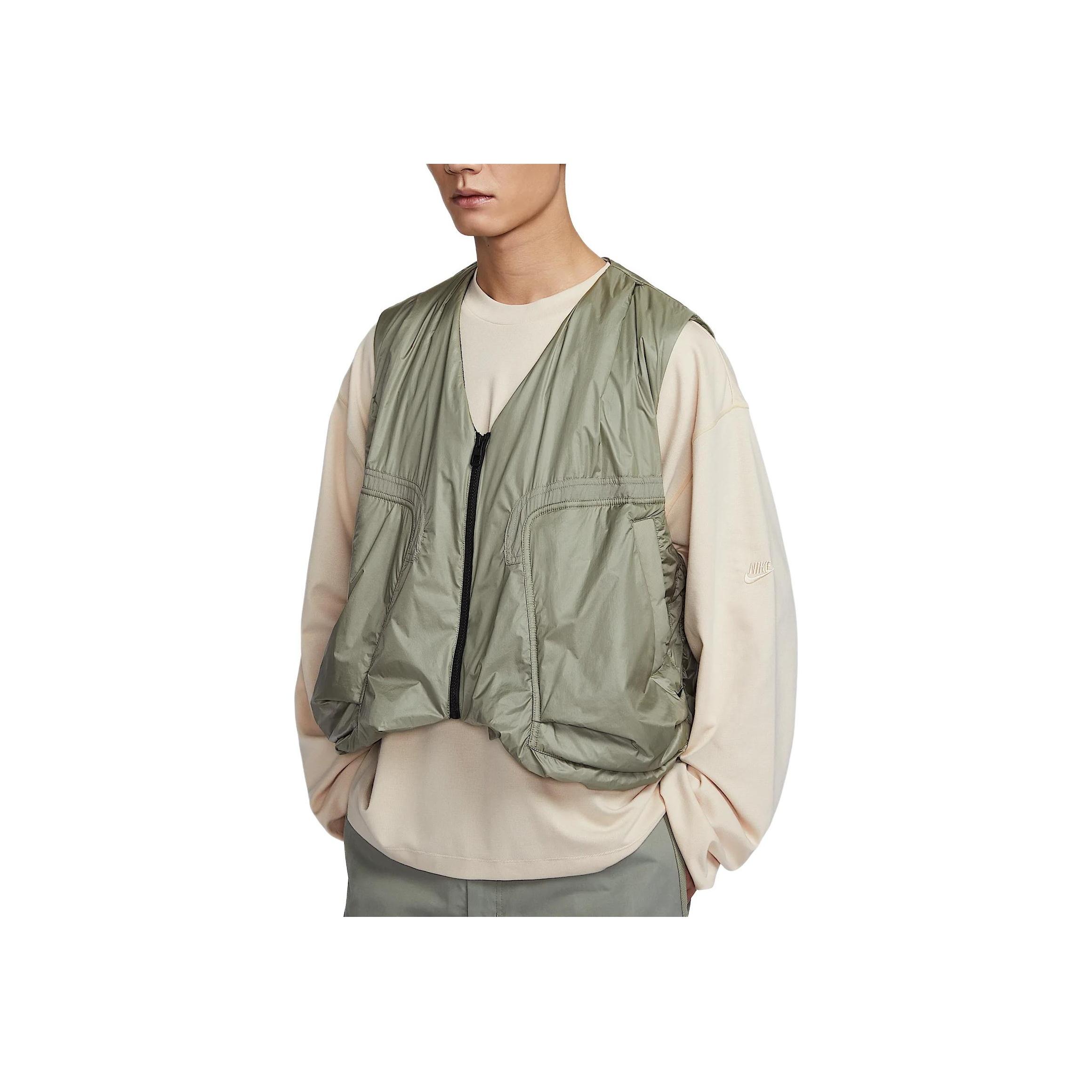 

Мужской жилет Nike Tech с винтажным логотипом для рыбалки, тканый, свободного кроя, теплый, светло-армейско-зеленый/черный HM4263-320 XL