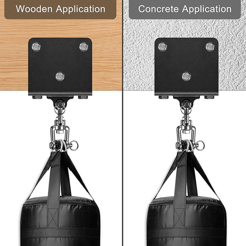 1 set Heavy Bag Hanger 360 Degree Rotation Punching Bag Mounting Bracket Wall Ceiling Mount Hook Heavy Punching Boxing Bag