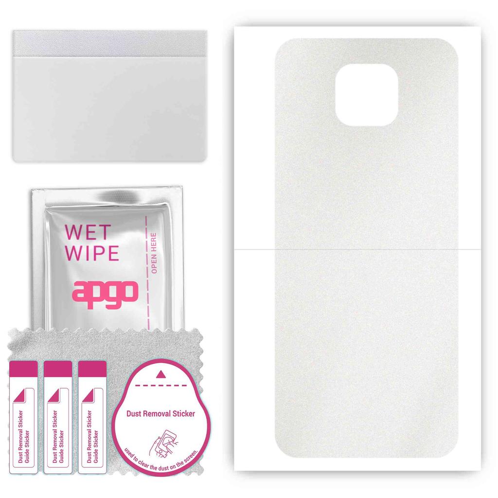 apgo Protective Skin Sticker for the Back Compatible with Motorola Moto G9, Wrap Film, Foil, Vinyl - Pattern Matte Transparent