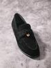 Blanc Toe Loafers B21S32-Black