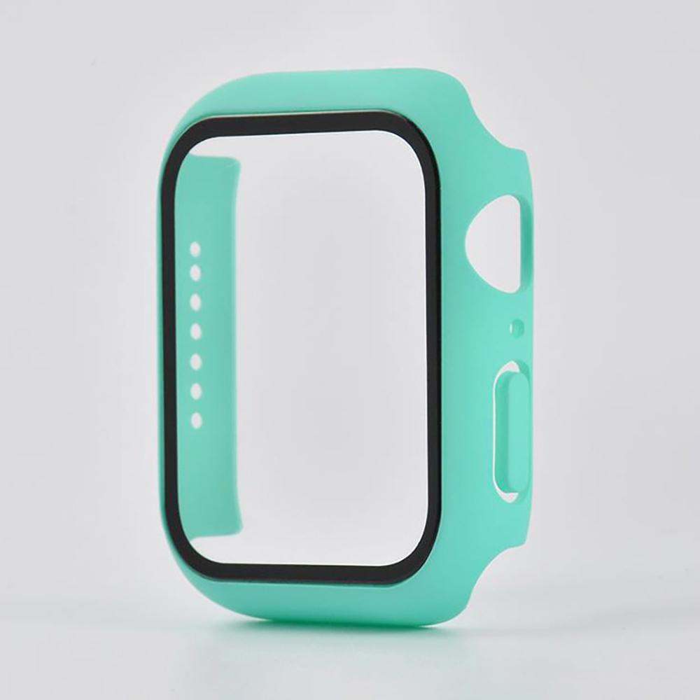 Tempered Glass+cover For Apple Watch 9 8 41mm 45mm 42mm 38mm PC Bumper Screen Protector Case iWatch Series 7 6 5 4 Se 44mm 40mm