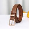 Light Luxury Simple Trend Fashion Versatile Leather Pin Buckle First Layer Cowhide High-End Women'S Belt Casual Pants Belt
