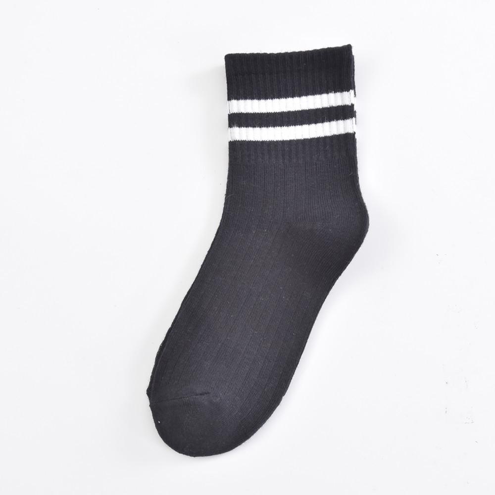 Women's College Style Striped Mid-Calf Socks - Breathable Cotton In Candy Colors
