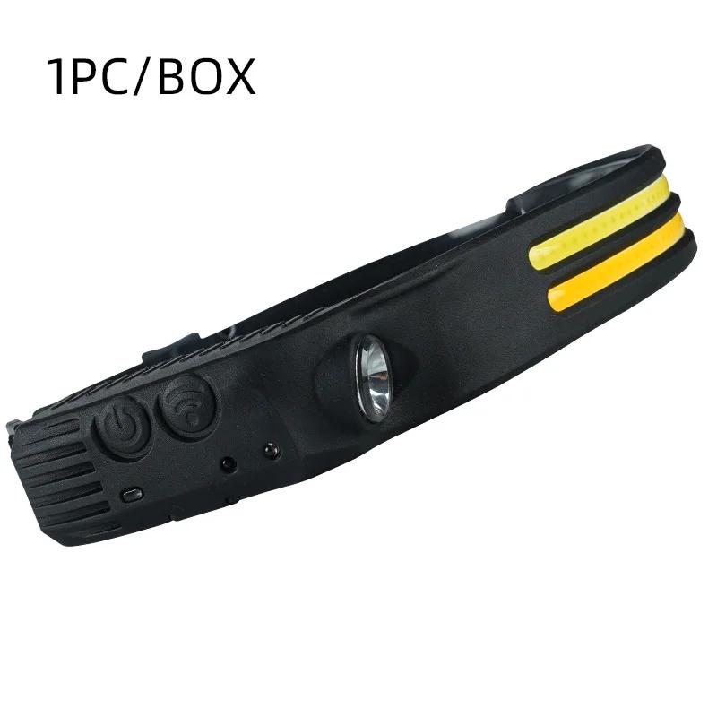 

Светодиодный налобный фонарь с датчиком и встроенным аккумулятором, налобный фонарь, USB-зарядка, рабочий свет, супер яркий налобный ремень