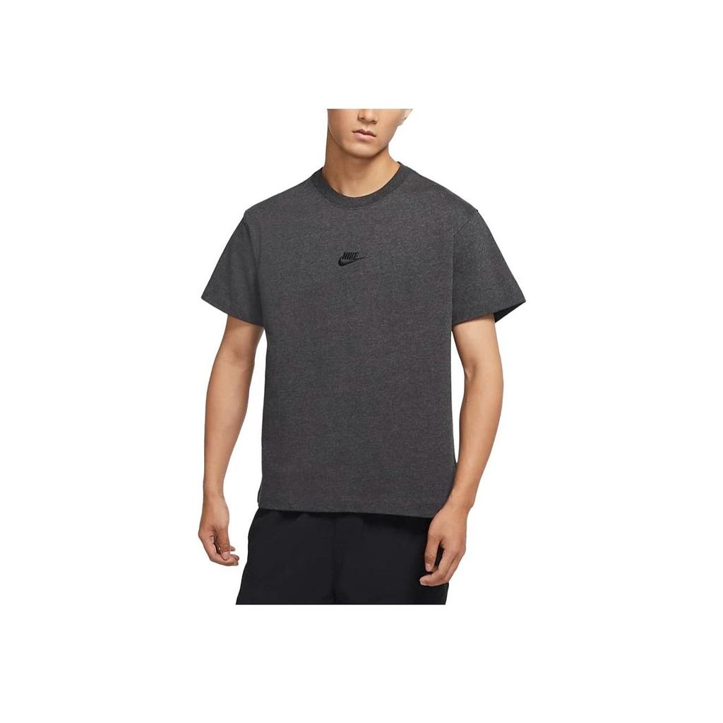 Nike Sportswear Premium Essentials Solid Logo Print Short Sleeve T-Shirt Men Tops Grey DN5241-254
