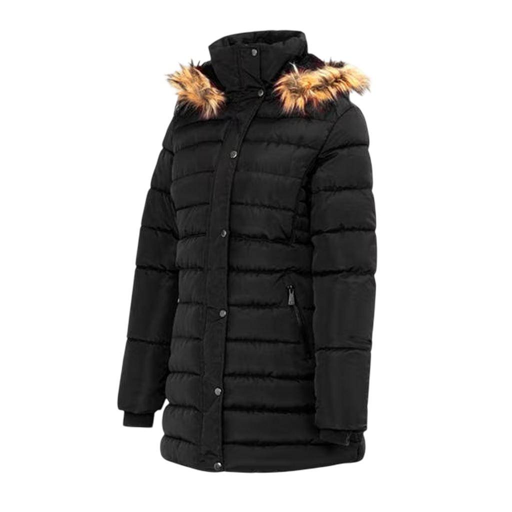 I Saw It First Womens/Ladies Faux Fur Detachable Hood Parka