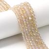 Perline di Cristallo Sfaccettate da 4 6 8mm Vetro Bianco Semi Ambra Perline Distanziatrici Sfuse Per la Realizzazione di Gioielli Braccialetti Fai-da-te Accessori per Collane