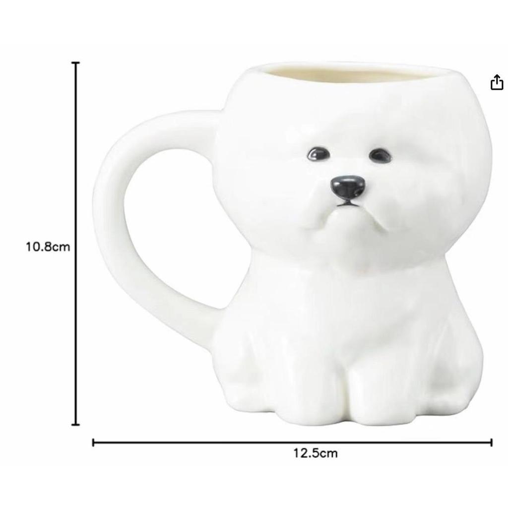 Bear puppy ceramic mug, household drinking cup, office coffee cup, birthday gift, couple cup