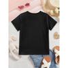 European Sizes Summer Fashion Short-Sleeve Top for Girls Crew Neck Slight Stretch Fabric Regular Fit Preppy Style Perfect for Casual Wear