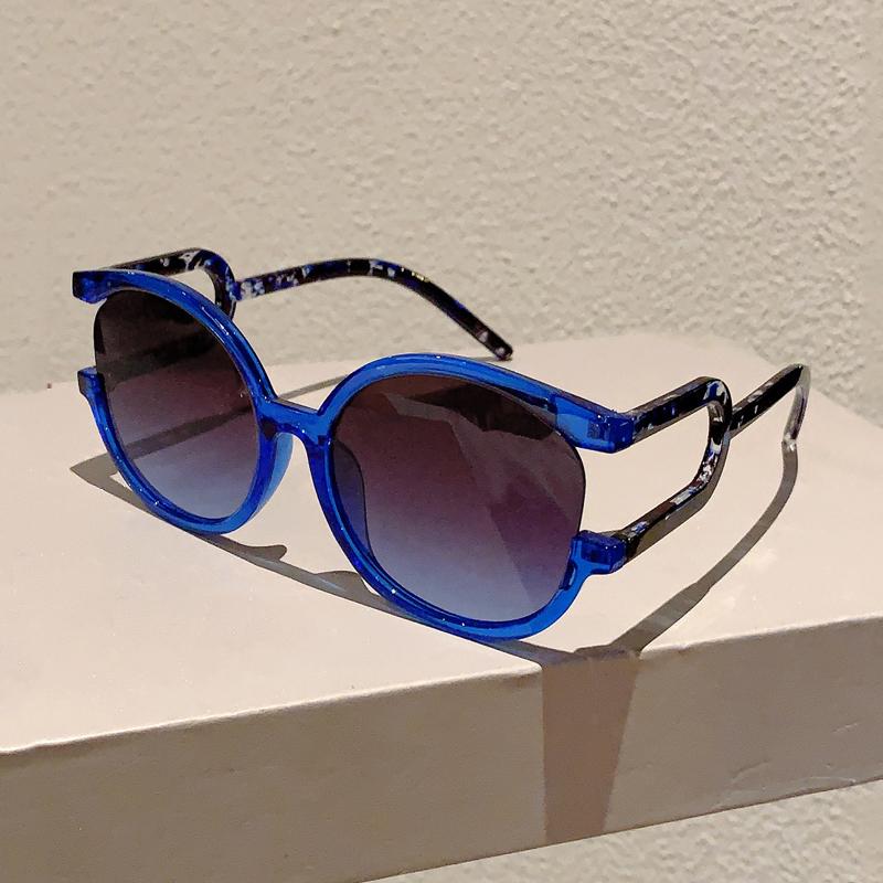 Y2K Fashion Design Shades Oversize Round Decoration Women Sunglasses Outdoor Brand Travelling Hiking Sun Glasses