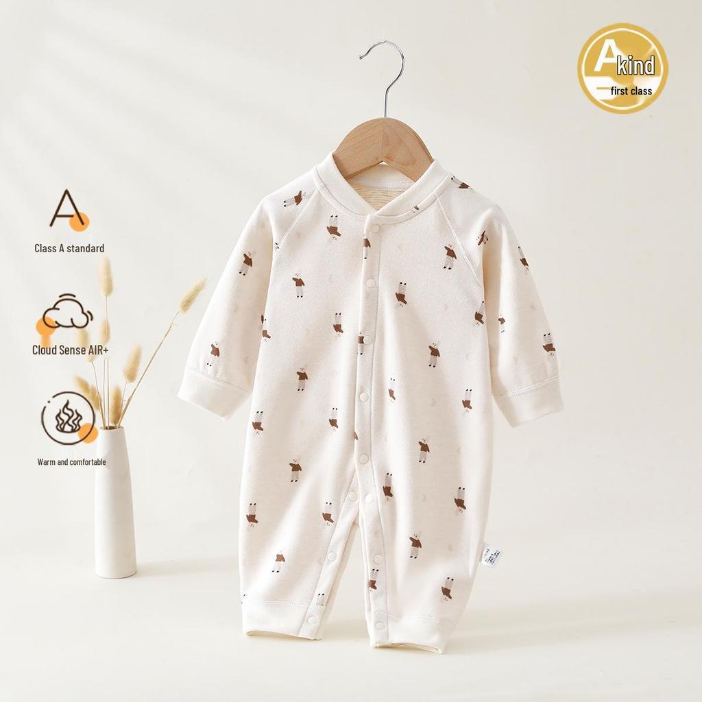 Unisex Baby Long Sleeve Onesie: Spring/Autumn Crawling Bodysuit & Homewear for Newborns and Children