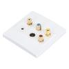 Multimedia Wall Plate 3.5mm F Type TV9.5 3 RCA AV Wall Panel for TV Set Top Box Coaxial Cable Radio
