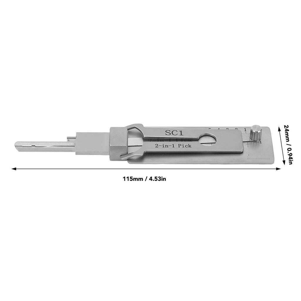Haken-Aufnahme-Set Schlüssel-Decoder Schlüssel-Decoder 2 in 1 Edelstahl Schlüssel-Aufnahmewerkzeug Hardware für Reparatur Wartung O-Ring-Pick