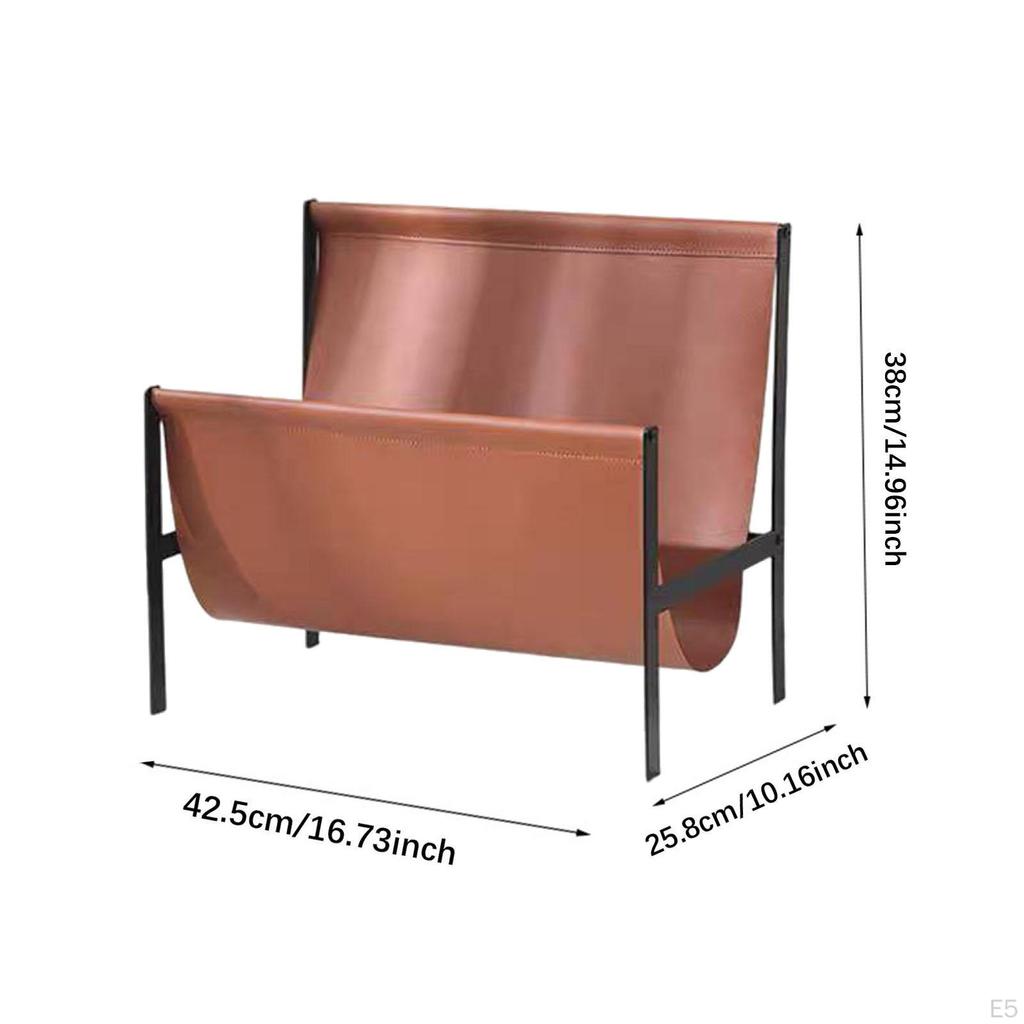 Desktop Magazine Holder Rack Artwork Vinyl Records Multifunctional Standing Metal Frame