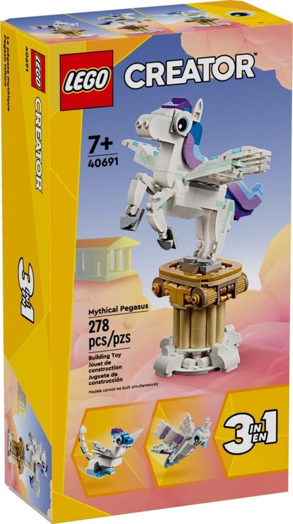 LEGO Magical Pegasus 40691 Creator 3-in-1 Building Kit, 278 Pieces