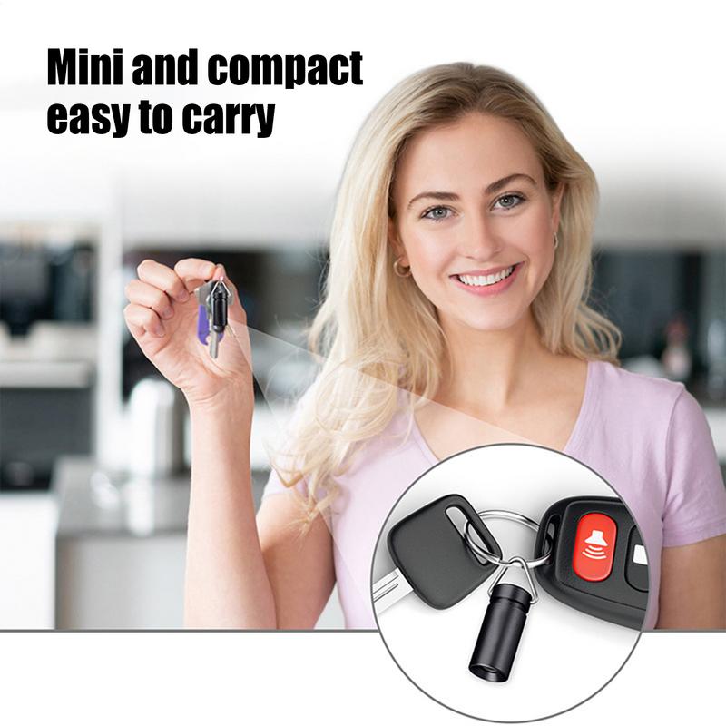 Key Ring Flashlight Small Key Chain Flashlight Battery Powered Portable Light Pocket Torches For Travel Night Indoor Home