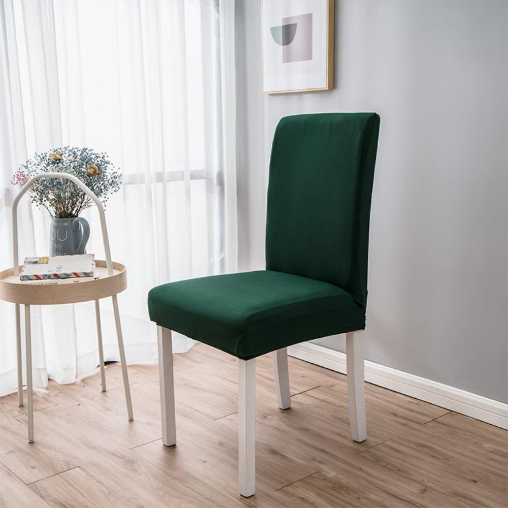 Elastic Cushion Cover Pure Color Chair Slipcover High Quality Dining Chair Cover