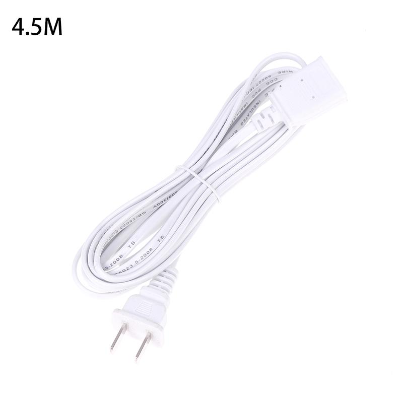 Ac Power Cord White Black Red Line With On/Off Switch Button Cables Wire Two-Pin Plug Cable Extension Cords Adapter